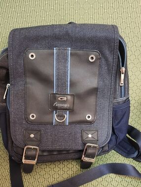 Vintage Genova Denim Messenger Bag